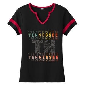 Tennessee Home Lightweight Cotton Tn State Ladies Halftime Notch Neck Tee