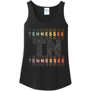 Tennessee Home Lightweight Cotton Tn State Ladies Essential Tank