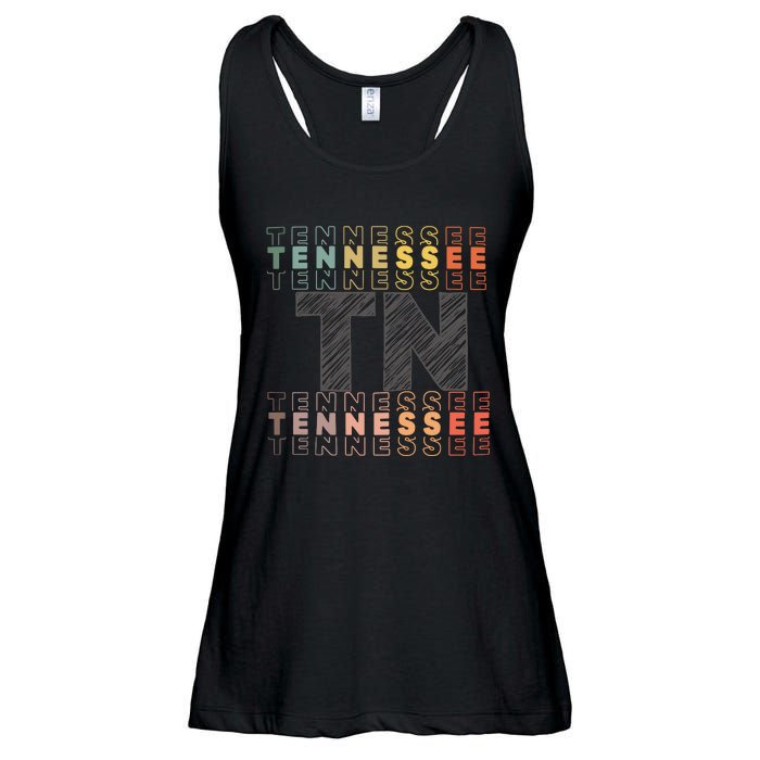 Tennessee Home Lightweight Cotton Tn State Ladies Essential Flowy Tank