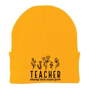 Teacher Helping Little Minds Grow Knit Cap Winter Beanie