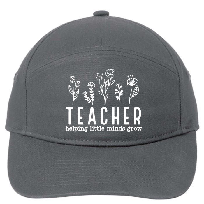 Teacher Helping Little Minds Grow 7-Panel Snapback Hat