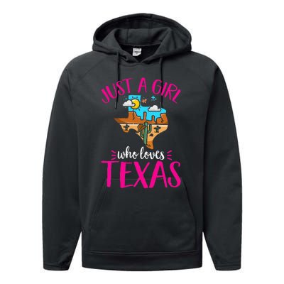 Texas Home Love Texan Who Loves Her Texas Performance Fleece Hoodie