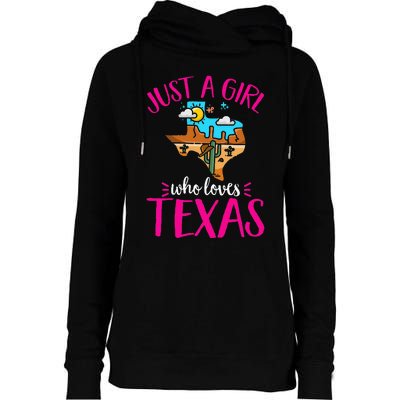 Texas Home Love Texan Who Loves Her Texas Womens Funnel Neck Pullover Hood