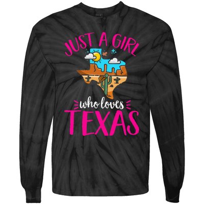 Texas Home Love Texan Who Loves Her Texas Tie-Dye Long Sleeve Shirt