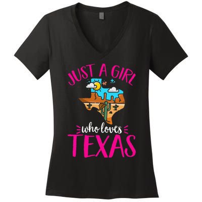 Texas Home Love Texan Who Loves Her Texas Women's V-Neck T-Shirt