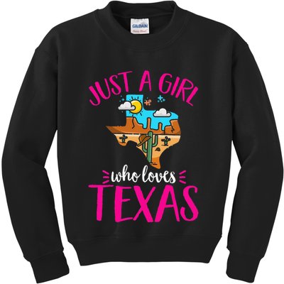 Texas Home Love Texan Who Loves Her Texas Kids Sweatshirt