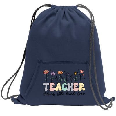 Teacher , Helping Little Minds Grow Sweatshirt Cinch Pack Bag