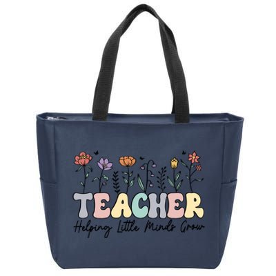 Teacher , Helping Little Minds Grow Zip Tote Bag