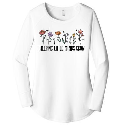 Teacher Helping Little Minds Grow Women's Perfect Tri Tunic Long Sleeve Shirt