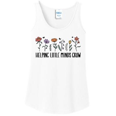 Teacher Helping Little Minds Grow Ladies Essential Tank