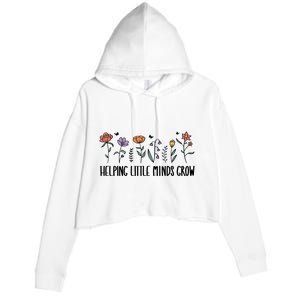 Teacher Helping Little Minds Grow Crop Fleece Hoodie