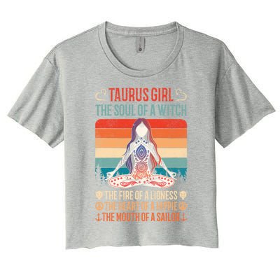 Taurus Horoscope Lover Zodiac Astrological Sign Gift Women's Crop Top Tee