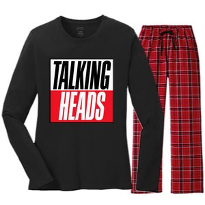 Talking Heads Logo Women's Long Sleeve Flannel Pajama Set 