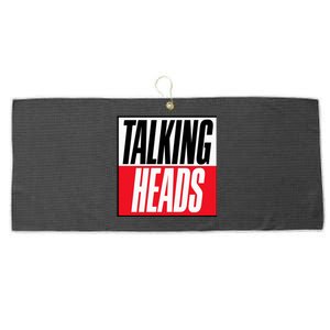 Talking Heads Logo Large Microfiber Waffle Golf Towel