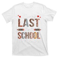 Teacher Happy Last Day Of School Summer Funny Leopard T-Shirt