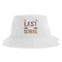 Teacher Happy Last Day Of School Summer Funny Leopard Sustainable Bucket Hat