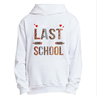 Teacher Happy Last Day Of School Summer Funny Leopard Urban Pullover Hoodie