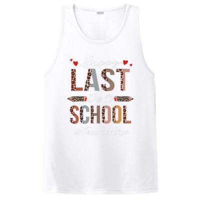 Teacher Happy Last Day Of School Summer Funny Leopard PosiCharge Competitor Tank