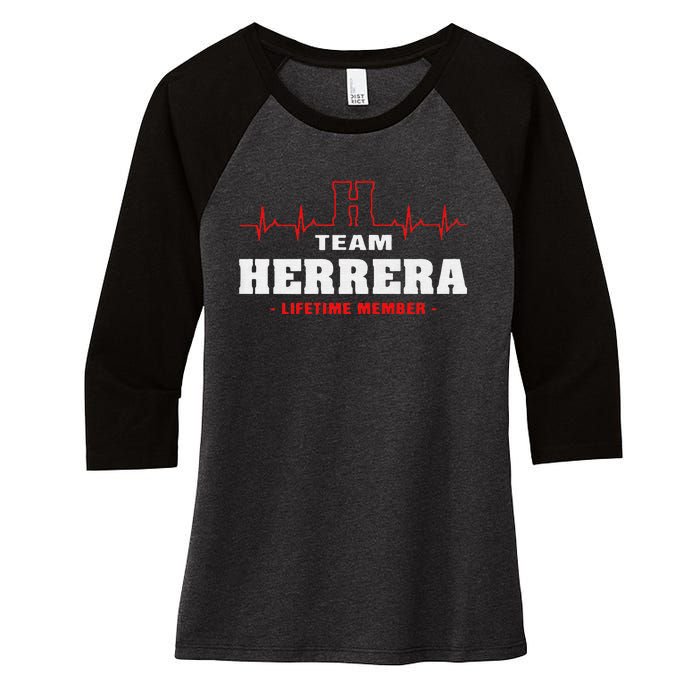 TEAM HERRERA LIFETIME MEMBER Women's Tri-Blend 3/4-Sleeve Raglan Shirt