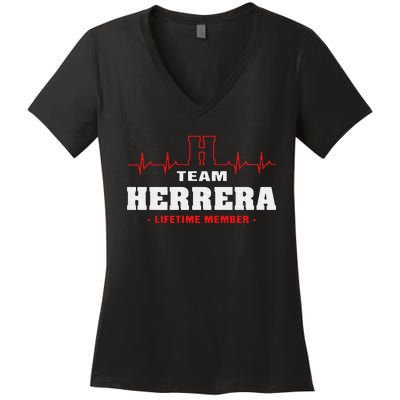 TEAM HERRERA LIFETIME MEMBER Women's V-Neck T-Shirt