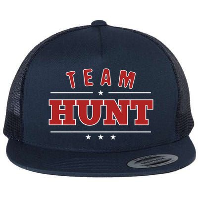 Team Hunt Last Name Personalized Family Sports Gift Flat Bill Trucker Hat