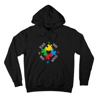 Teach Hope Love Inspire Puzzle Autism Awareness Mother's Day Hoodie