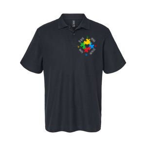 Teach Hope Love Inspire Puzzle Autism Awareness Mother's Day Softstyle Adult Sport Polo