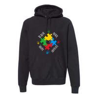 Teach Hope Love Inspire Puzzle Autism Awareness Mother's Day Premium Hoodie