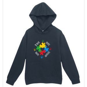 Teach Hope Love Inspire Puzzle Autism Awareness Mother's Day Urban Pullover Hoodie