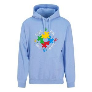 Teach Hope Love Inspire Puzzle Autism Awareness Mother's Day Unisex Surf Hoodie