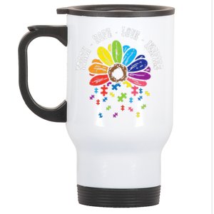 Teach Hope Love Inspire Puzzle Autism Awareness Teacher Stainless Steel Travel Mug