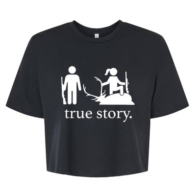 Truestory Hunting Lover Hunter Bella+Canvas Jersey Crop Tee