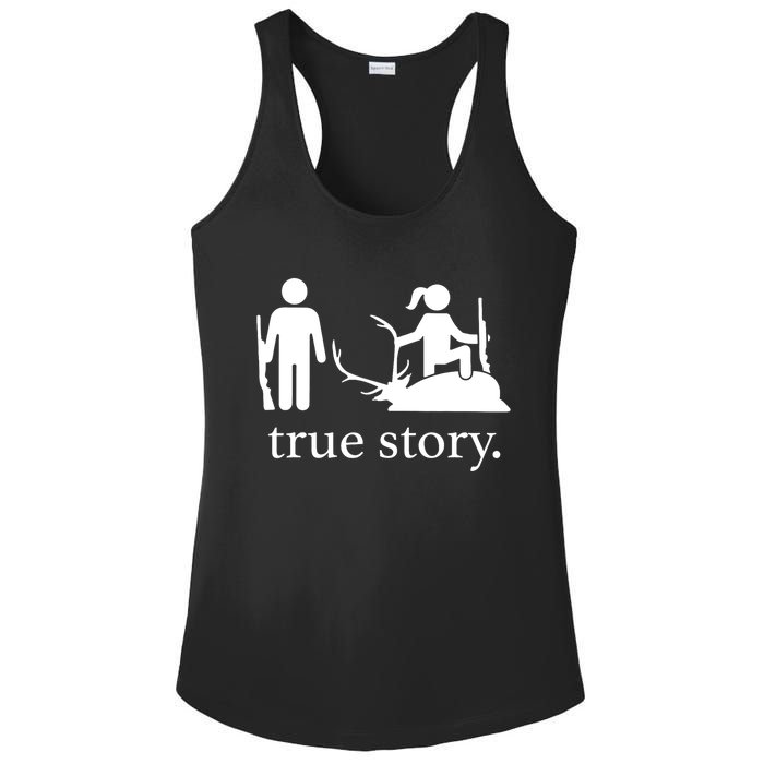 Truestory Hunting Lover Hunter Ladies PosiCharge Competitor Racerback Tank