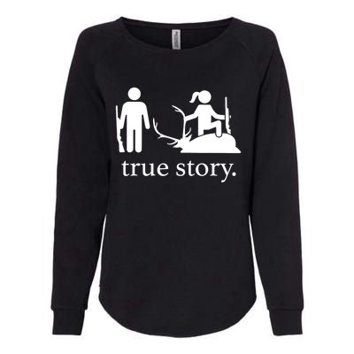 Truestory Hunting Lover Hunter Womens California Wash Sweatshirt