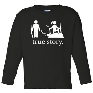 Truestory Hunting Lover Hunter Toddler Long Sleeve Shirt