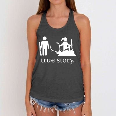 Truestory Hunting Lover Hunter Women's Knotted Racerback Tank