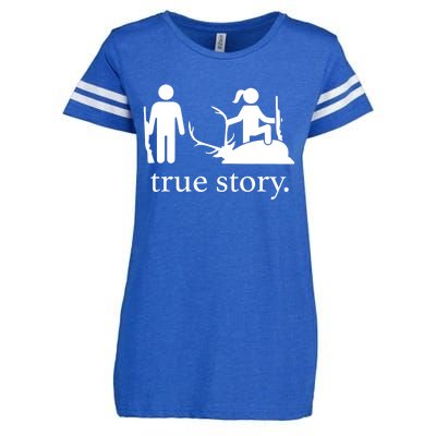 Truestory Hunting Lover Hunter Enza Ladies Jersey Football T-Shirt