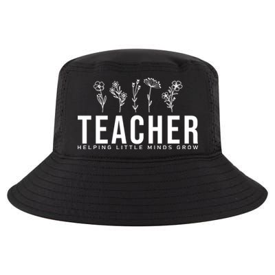 Teacher Helping Little Minds Grow Floral Cool Comfort Performance Bucket Hat