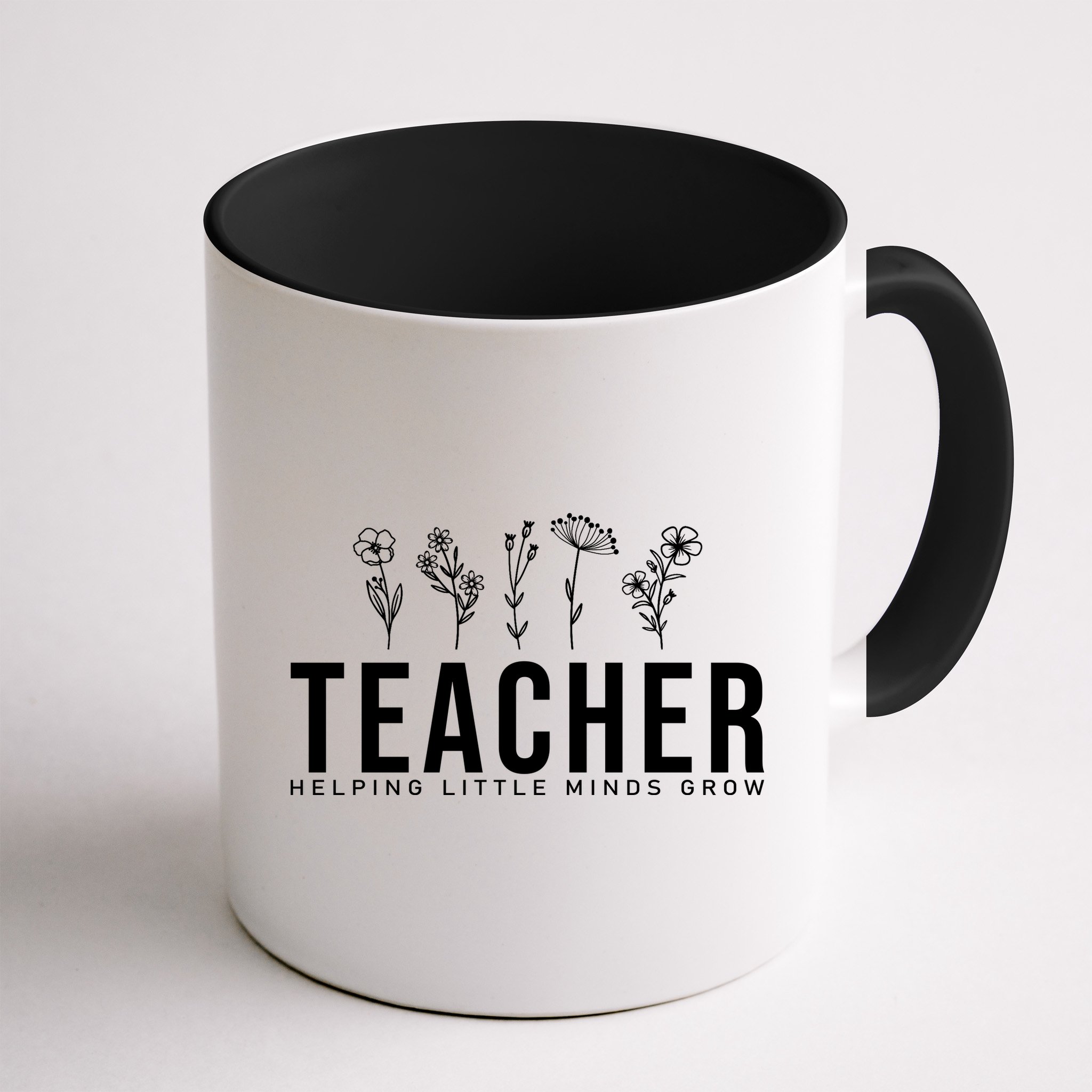 Teacher Helping Little Minds Grow Floral Mug