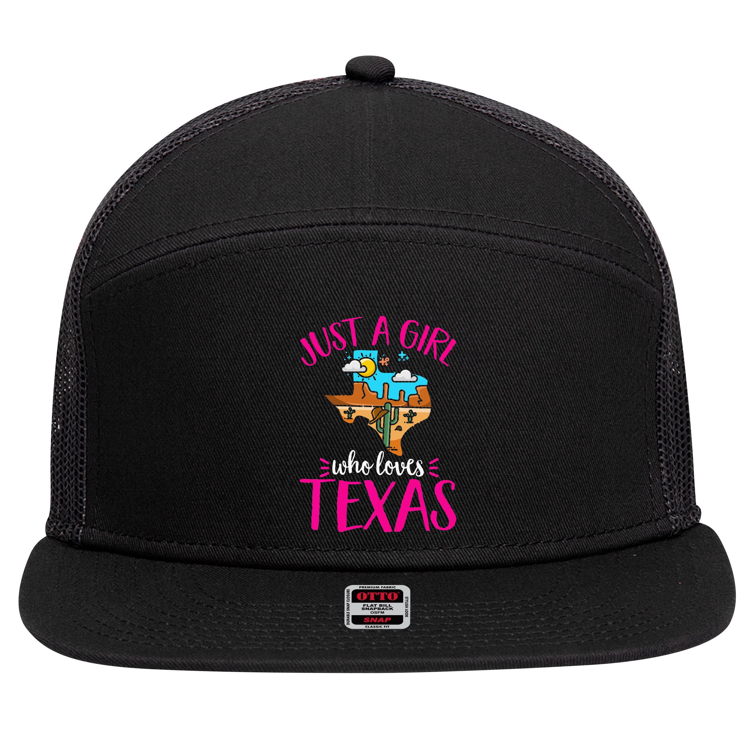 Texas Home Love Texan Who Loves Her Texas 7 Panel Mesh Trucker Snapback Hat