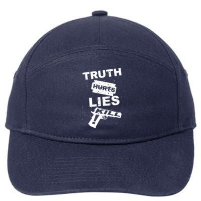 Truth Hurts Lies Kill 7-Panel Snapback Hat