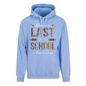 Teacher Happy Last Day Of School Summer Funny Leopard Unisex Surf Hoodie