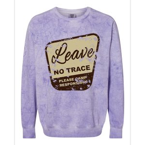 Trail Head, Leave No Trace Hiking Camping Distressed Colorblast Crewneck Sweatshirt