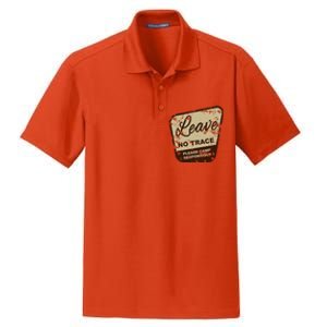 Trail Head, Leave No Trace Hiking Camping Distressed Dry Zone Grid Polo