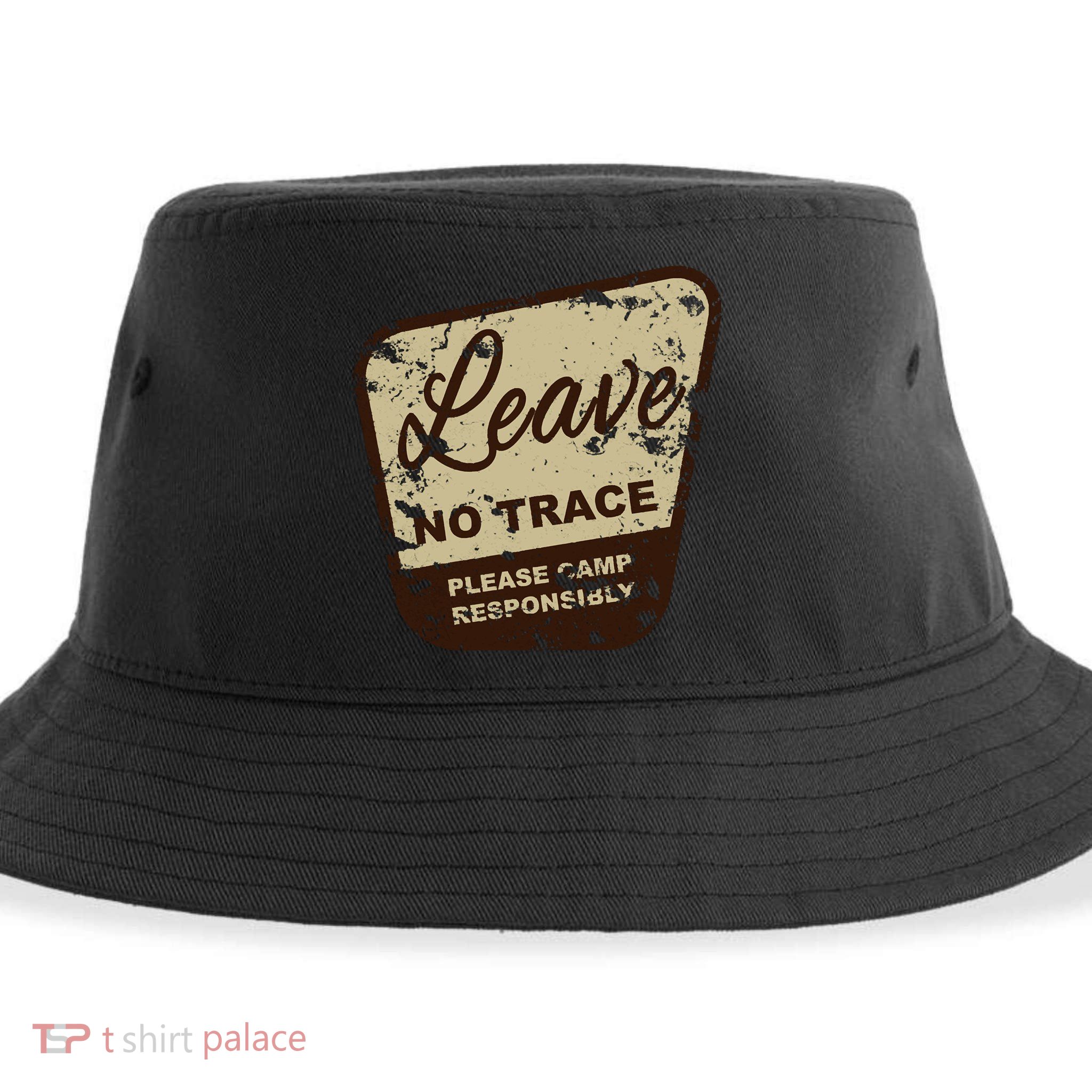 Trail Head, Leave No Trace Hiking Camping Distressed Sustainable Bucket Hat