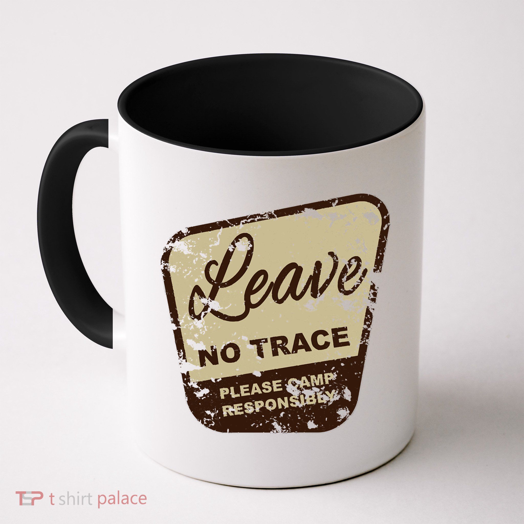 Trail Head, Leave No Trace Hiking Camping Distressed Mug