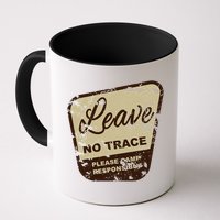 Trail Head, Leave No Trace Hiking Camping Distressed Mug