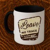Trail Head, Leave No Trace Hiking Camping Distressed Mug
