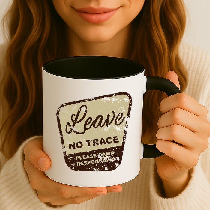 Trail Head, Leave No Trace Hiking Camping Distressed Mug