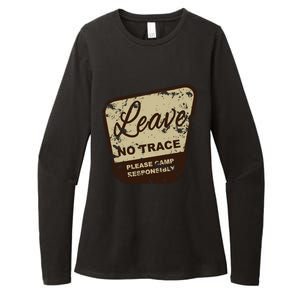 Trail Head, Leave No Trace Hiking Camping Distressed Womens CVC Long Sleeve Shirt